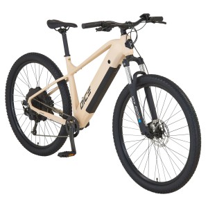 Prophete E-Bike MTB Dice 2.0, sandbeige matt, 29 Zoll. Vollintegriertes E-Mountainbike mit Hinterradmotor.