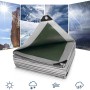 WOLTU Abdeckplane, 3x6 m, grau-grün, wasserdicht, PE 180 g/m², mit Ösen.