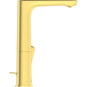 Ideal Standard Waschtischarmatur Connect Air, hoher Auslauf, gebürstetes Gold.