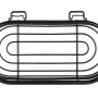 Schwarze WENKO Wandablage Trestina aus Edelstahl im Draht-Design.