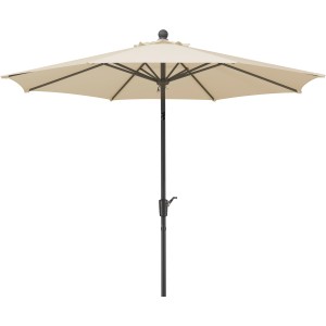 Schneider Marktschirm Harlem, Ø 270 cm, Natur, mit Knickfunktion. Sonnenschirm für Garten und Balkon.