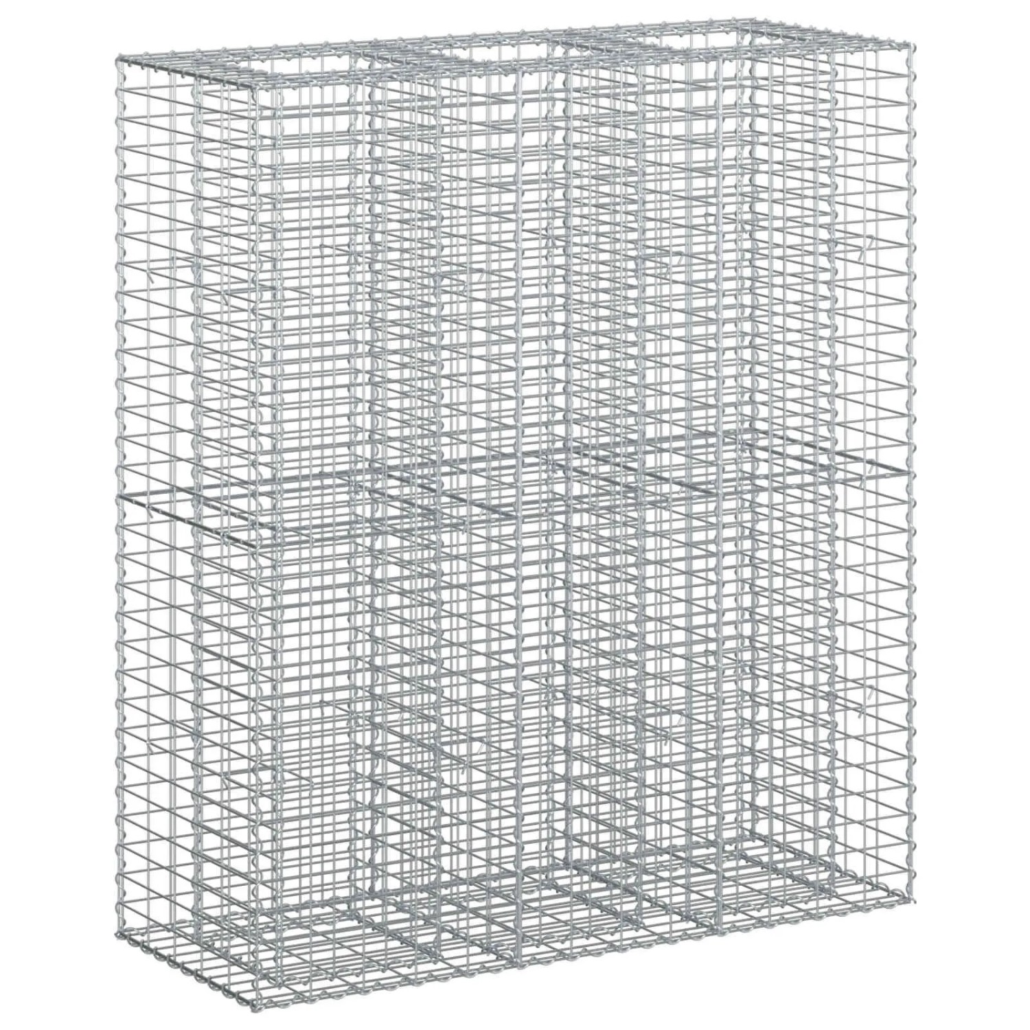 vidaXL Gabionen Hochbeet 2 Stk Silber 130 x 50 x 150 cm 3422233