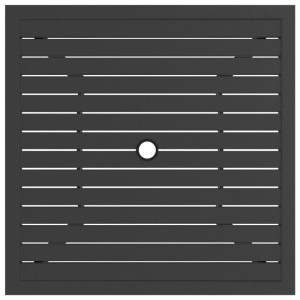 DELUKE Gartentisch TOmmI Anthrazit 81,5x81,5x72cm Stahl Outdoortisch Bistrotisch Terrassentisch