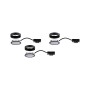 Paulmann Möbel Einbaustrahler Set, 3 schwarze LED Leuchten für Möbel, 2700K Warmweiß.