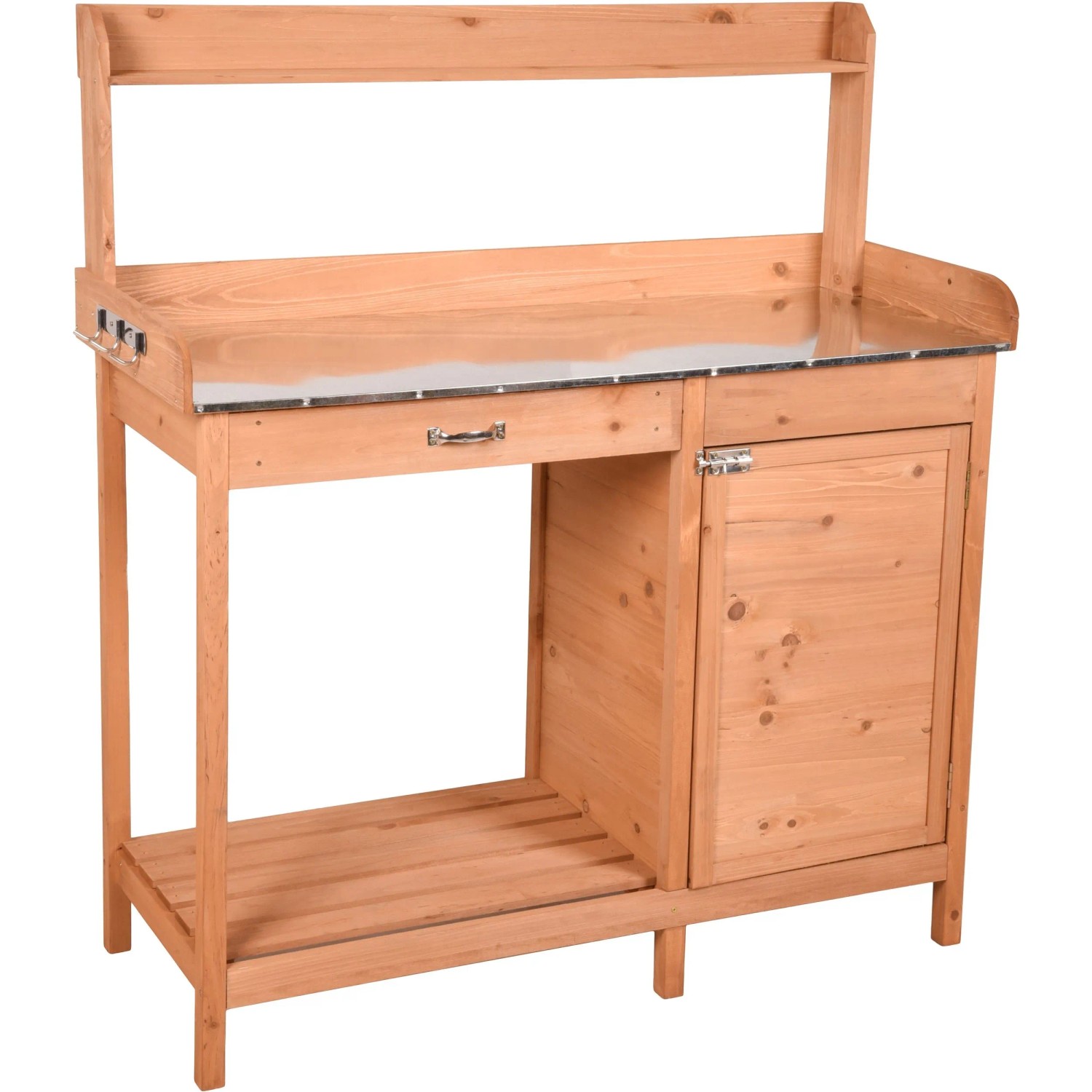 Garden Pleasure Gartentisch Rechteckig Holz Braun 45,5 cm x 112,3 cm