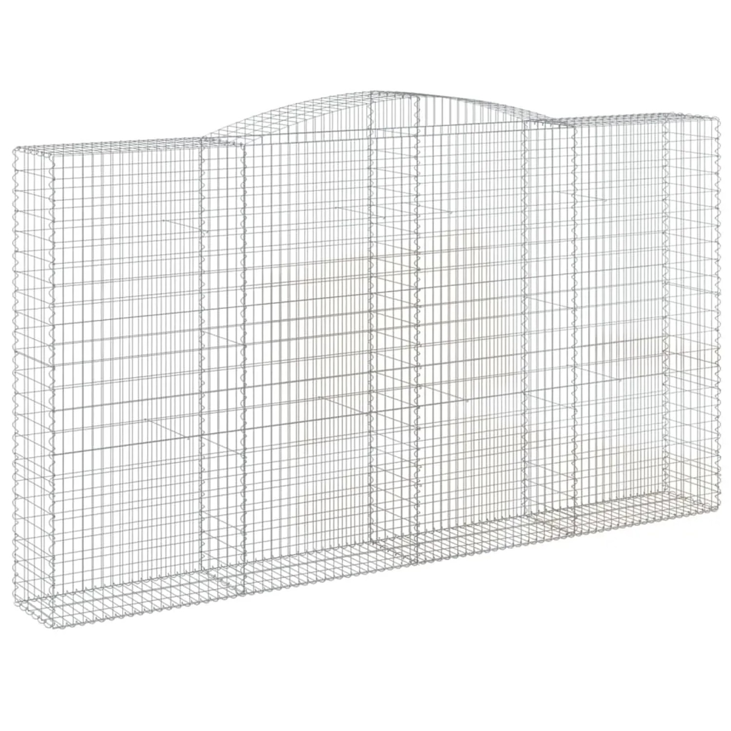 vidaXL Gabionen mit Hochbogen 15Stk 400x50x220/240cm Eisen 1954571