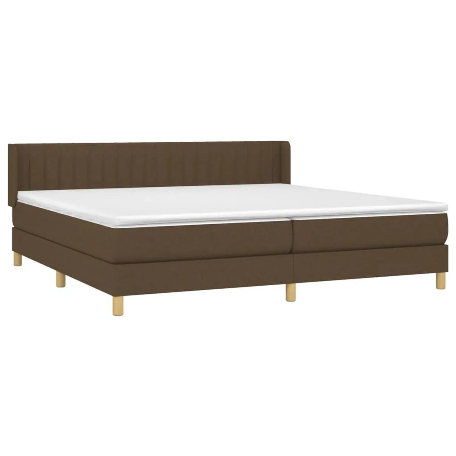 vidaXL Boxspringbett mit Matratze Dunkelbraun 200x200 cm Stoff 3130460 günstig online kaufen