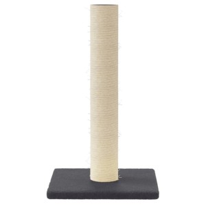 Dunkelgraue vidaXL Kratzsäule, 45cm hoch, mit Sisal umwickelt, für Katzen zum Krallenwetzen.