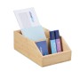 Relaxdays Schreibtisch Organizer Bambus Natur 3 Fächer 25,5 cm x 15,5 cm x 9 cm 0,5 kg