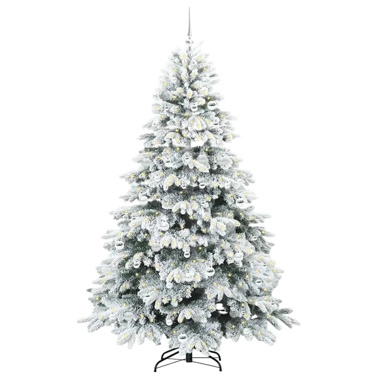 vidaXL Künstlicher Weihnachtsbaum mit 300 LEDs Grün 210 cm PE und PVC 3397632