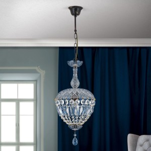 Orion Leuchten Pendelleuchte ⌀ 25cm 1 x E27 Kristall Antik