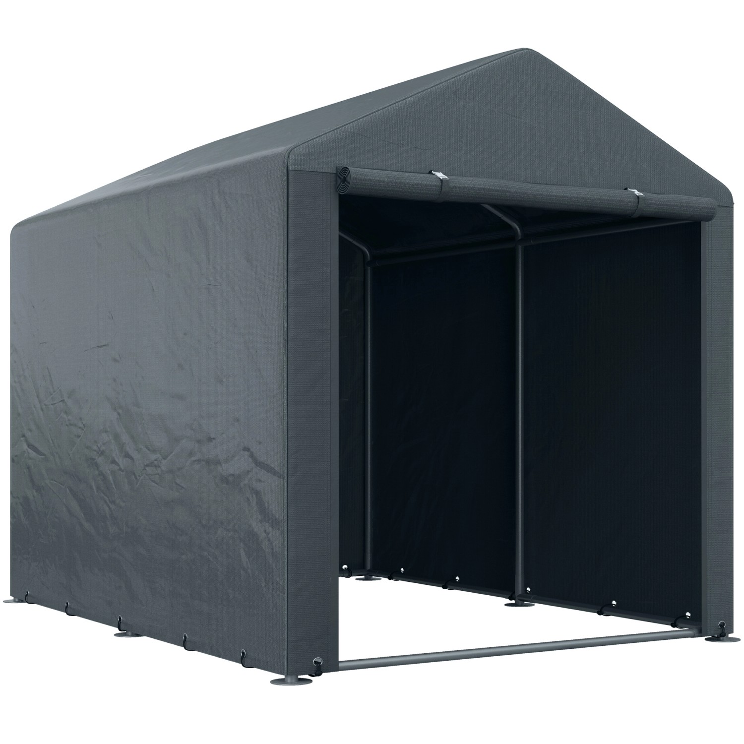 Outsunny Garagenzelt 1,6 x 2,18 x 1,72m mit UV-Schutz Dunkelgrau günstig online kaufen