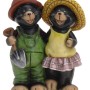 Lustige Maulwurf Deko-Figur, 14 cm, aus Polystone für Garten und Terrasse.
