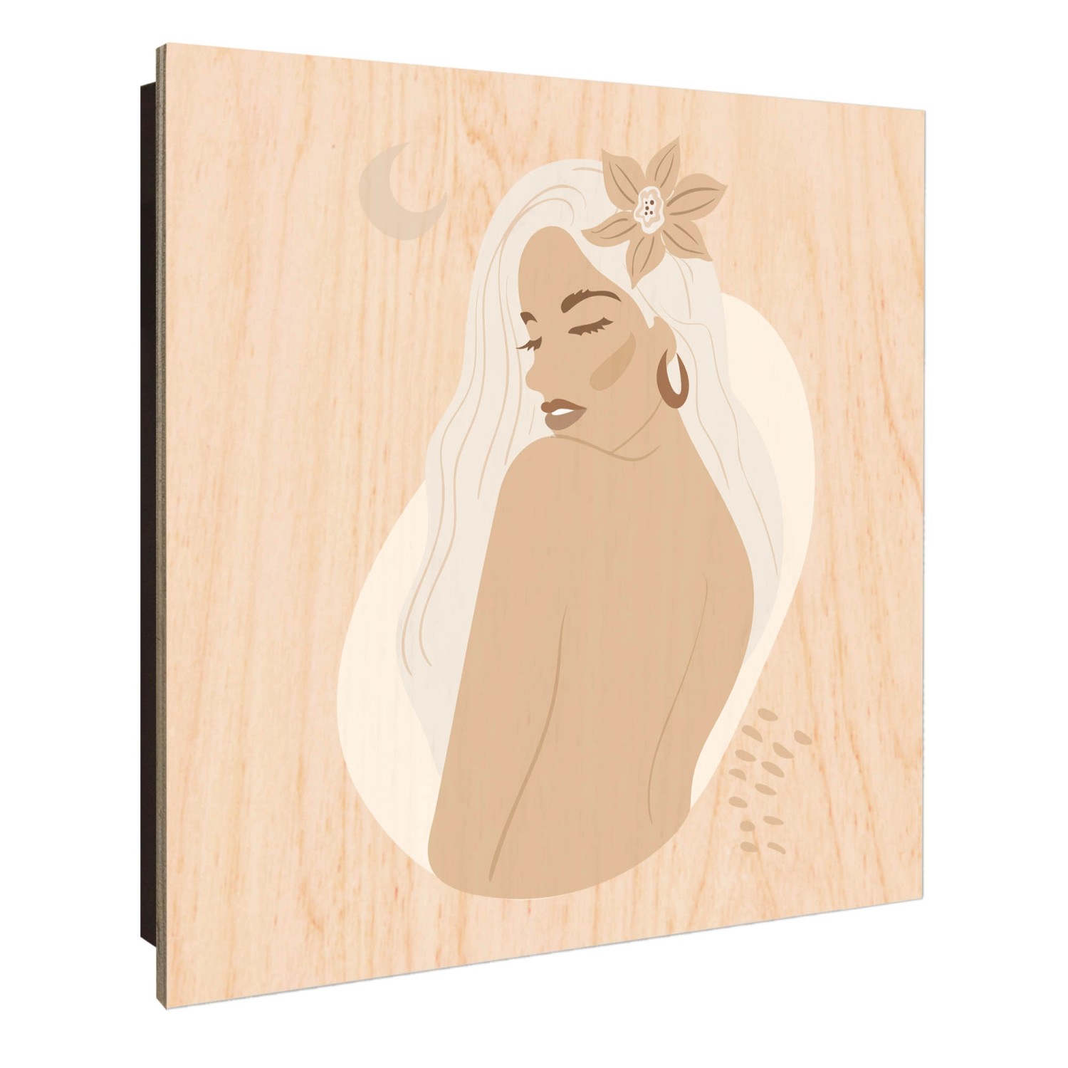 Banjado Schlüsselkasten Holz 30x30cm Schwarz Scharnier Rechts 50 Haken Desi günstig online kaufen