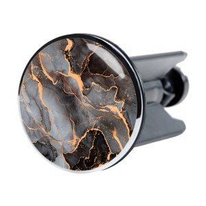 Sanilo Waschbeckenstöpsel mit abstraktem Marmor-Design.