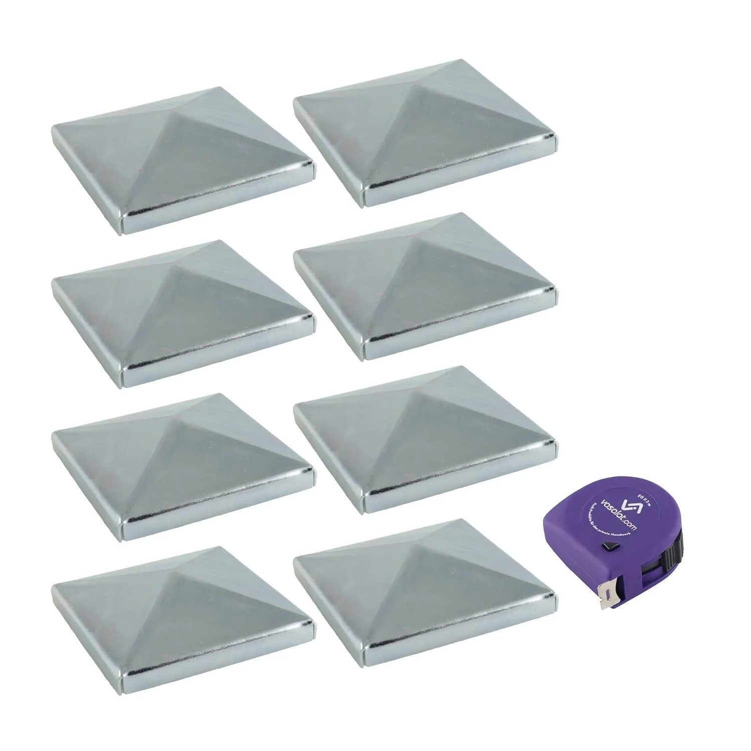 vasalat Set Pfostenkappe 8x8 cm Stahl Verzinkt