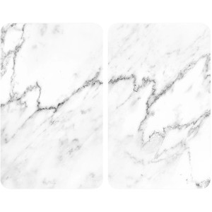 Wenko Herdabdeckplatten 2er Set Universal Marmor, mehrfarbig. Für Elektro-, Gas- & Glaskeramikherde.