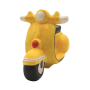 Dekohelden24 Sparfigur Führerschein Spardose Sparbüchse Spardose Rollerführerschein Sparschwein als Roller in Gelb aus Keramik L/B/H 20 x 10 x 11 cm_4