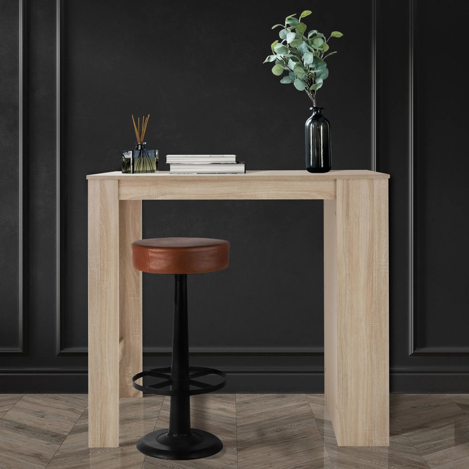 ML-Design Bartisch mit Stauraum Sonoma-Eiche 117 x 106 x 57 cm kaufen ...