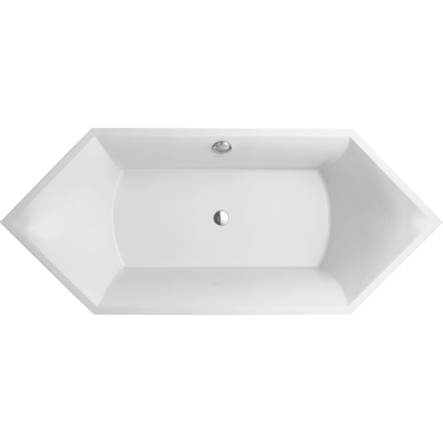 Villeroy & Boch Sechseck-Badewanne Squaro 190 cm x 80 cmm Weiß Alpin
