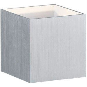 Moderne Trio LED Wandlampe Louis, Aluminium gebürstet, kubusförmig.