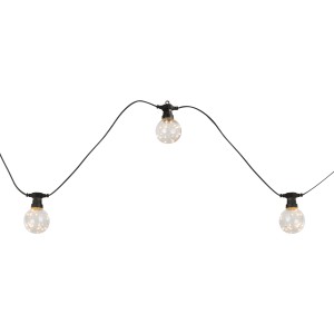 Globo LED-Lichterkette Almaga, 10-flammig, schwarz, für den Außenbereich. Dekorative Gartenbeleuchtung.