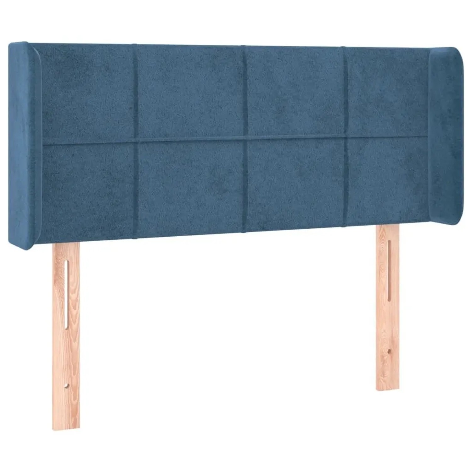 vidaXL Kopfteil mit Ohren Dunkelblau 93x16x78/88 cm Samt 3118808