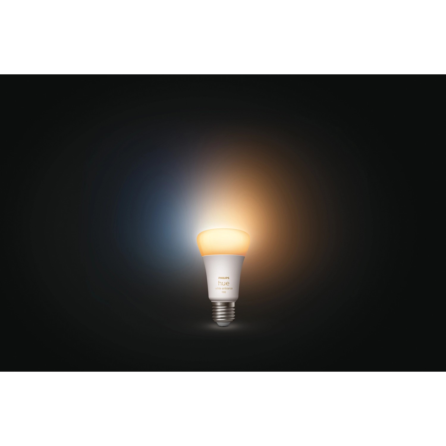 Philips Hue E27 LED Lampe White Ambiance, 1100 lm, warmweißes bis kaltweißes Licht.