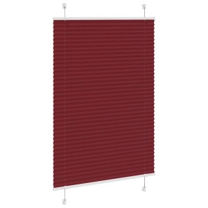 vidaXL Plissee Bordeauxrot 85x100 cm aus Polyester für Fenster, Sicht- und Sonnenschutz.