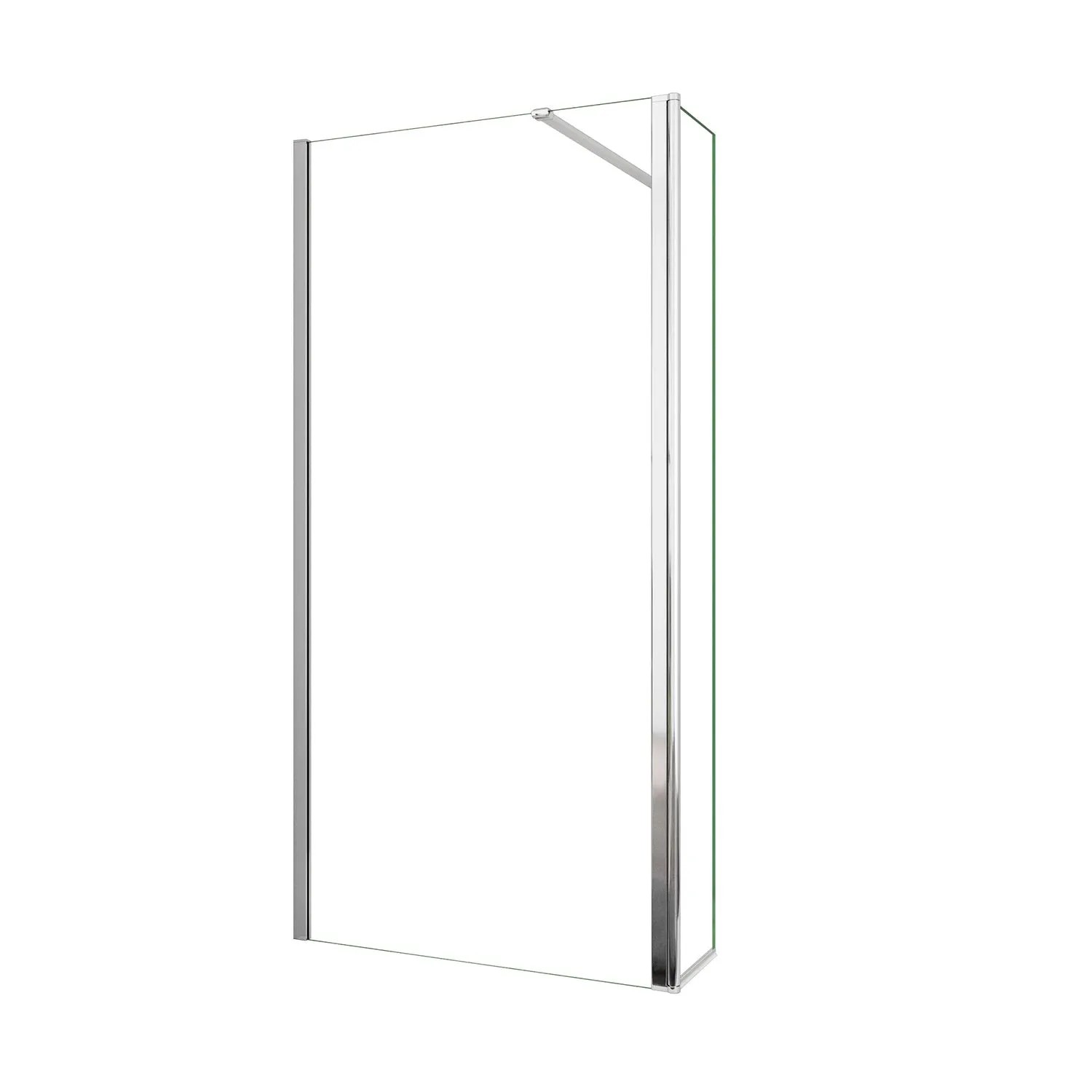 AICA Walk In Dusche 90x200cm Duschwand 8mm NANO ESG Glas Mit Stabilisatoren + Flipper Panel 30x200cm F130