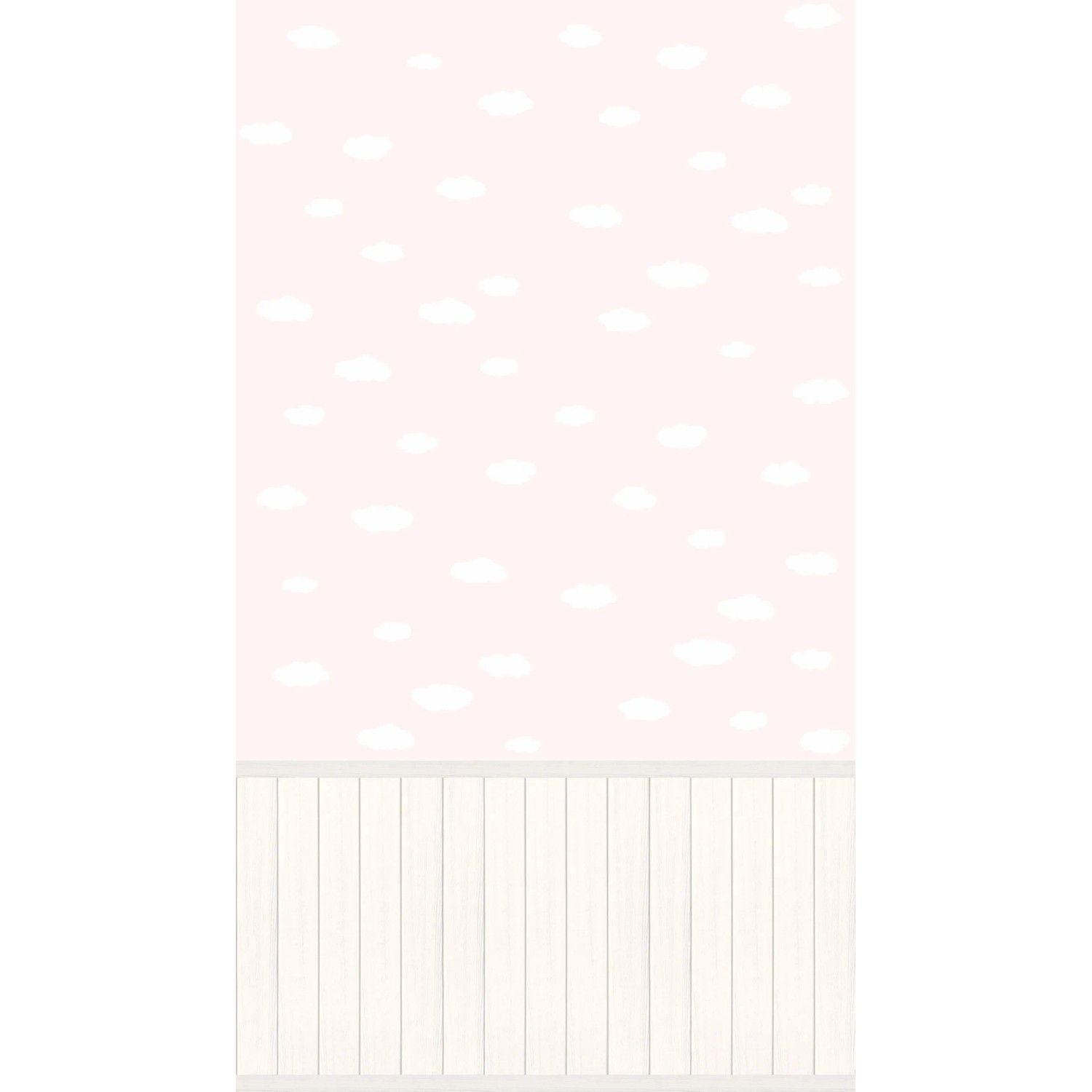 Image of PROFHOME 398163-GU Fototapete Kindertapete Hell-Rosa Creme Grau 1,59 m x 2,8 m