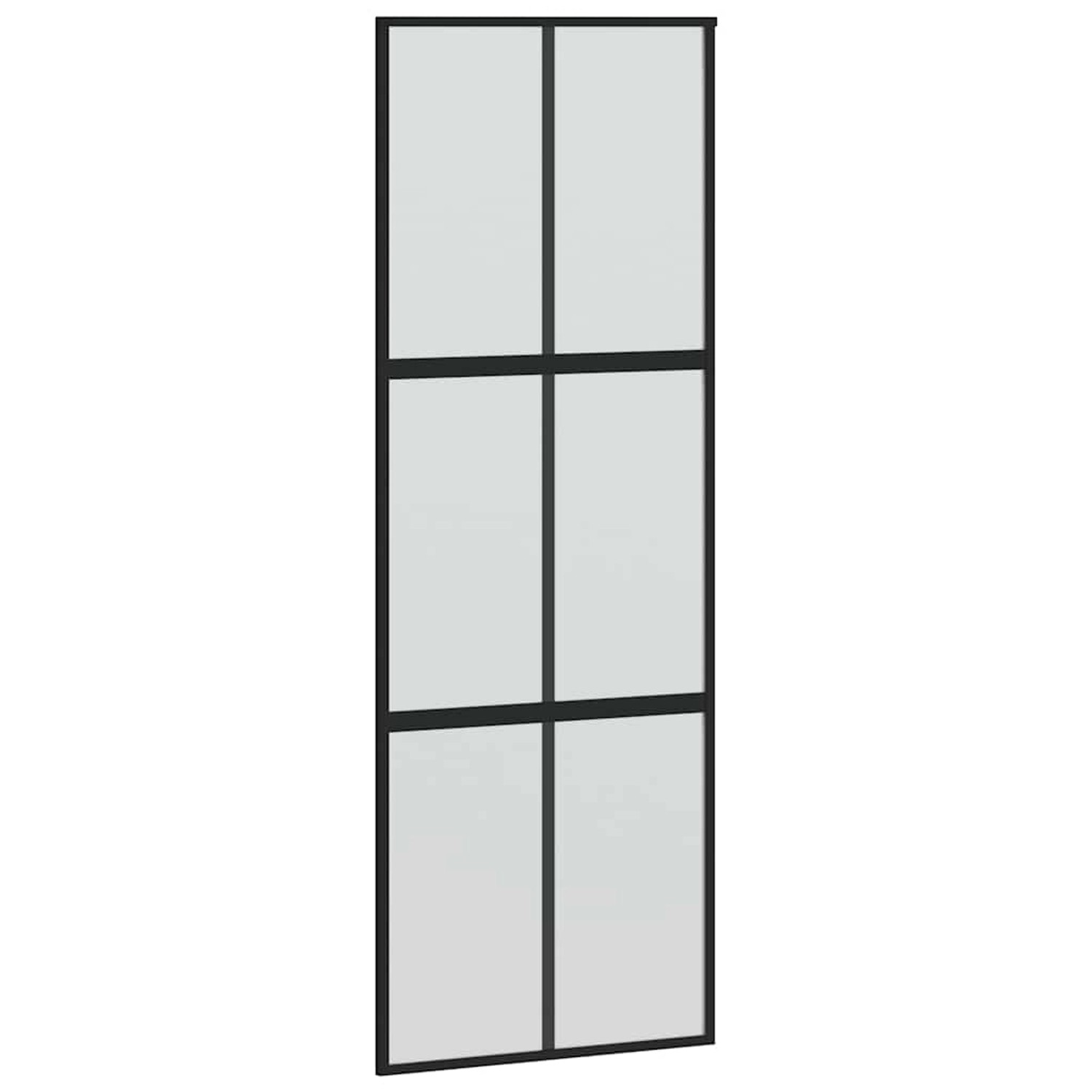 vidaXL Schiebetür Schwarz 90x205 cm Hartglas und Aluminium 155208 günstig online kaufen