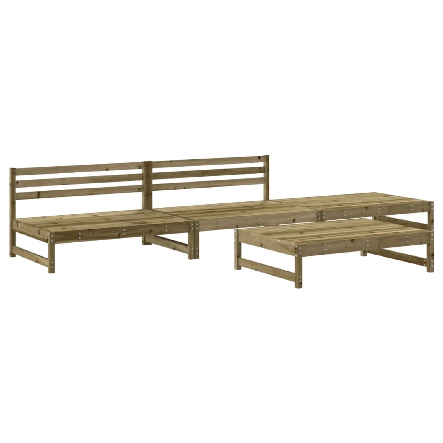 vidaXL 4-tlg Garten-Lounge-Set Kiefernholz Imprägniert Modell 4 günstig online kaufen