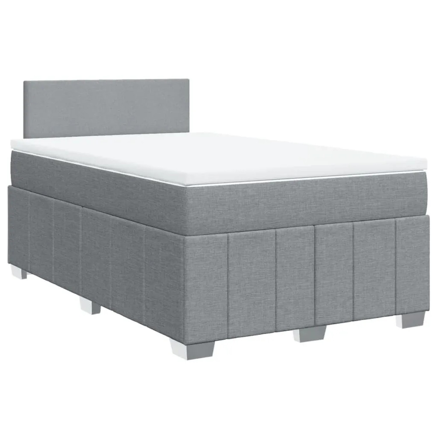 vidaXL Boxspringbett mit Matratze Hellgrau 120x190 cm Stoff 3289300 günstig online kaufen