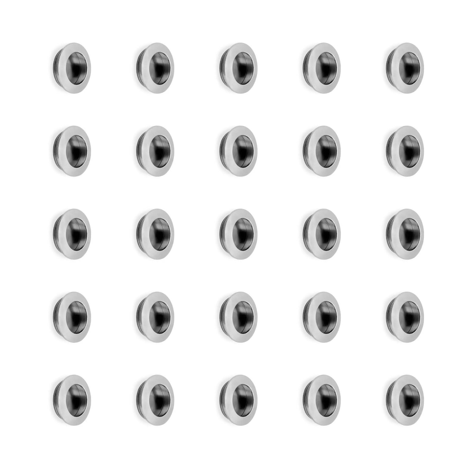 Emuca Lot von 25 Möbelgriffe Aldaia L135 mm 128 mm Achsenabstand Zamak Nickel Satiniert