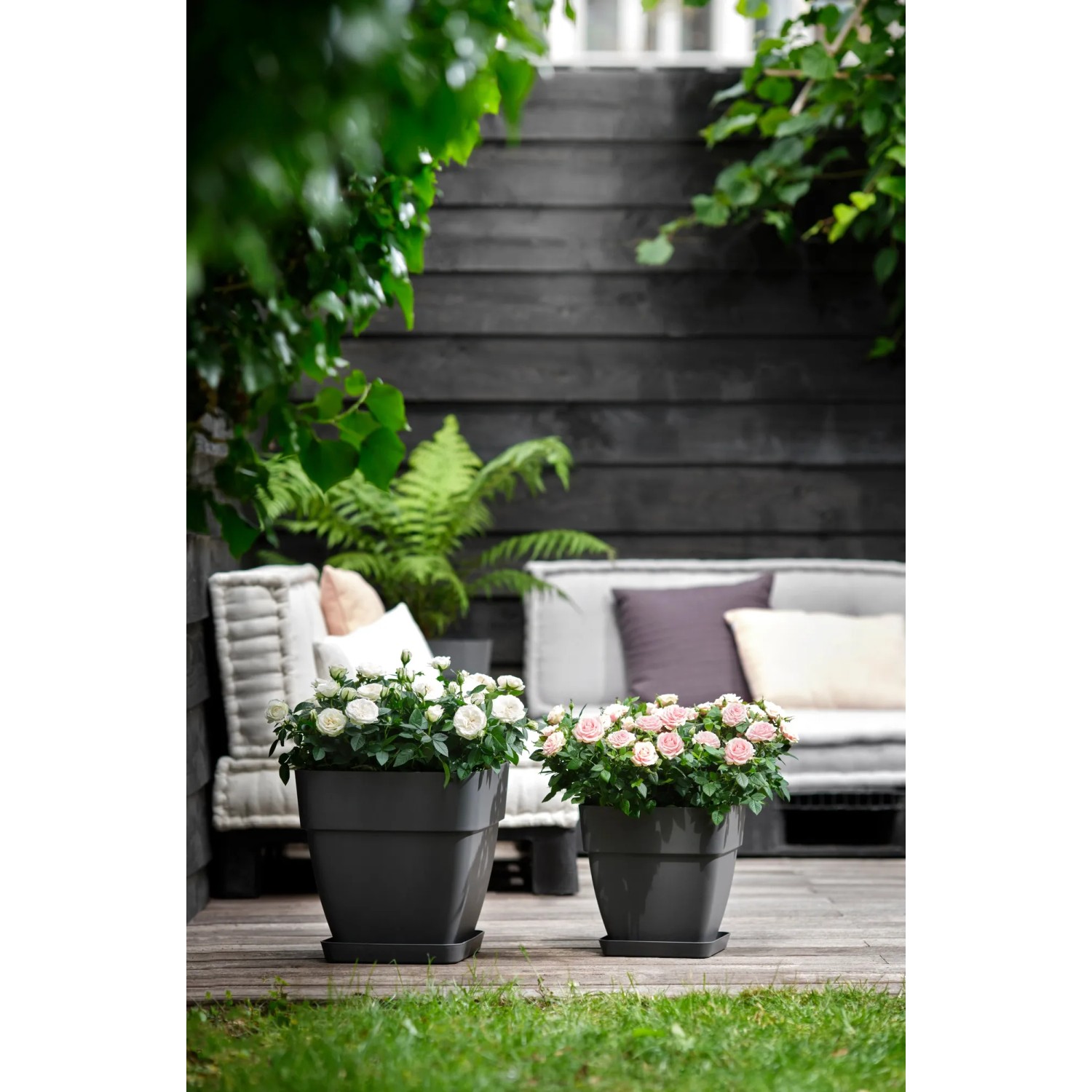 E&K Blumentopf Anthrazit EK Rund 30X26Cm (30 x 26 cm