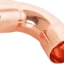 Kupfer Löt-Bogen Ø 22mm, 90-Grad Winkel, 10er Pack für Kupferrohr-Verbindungen.