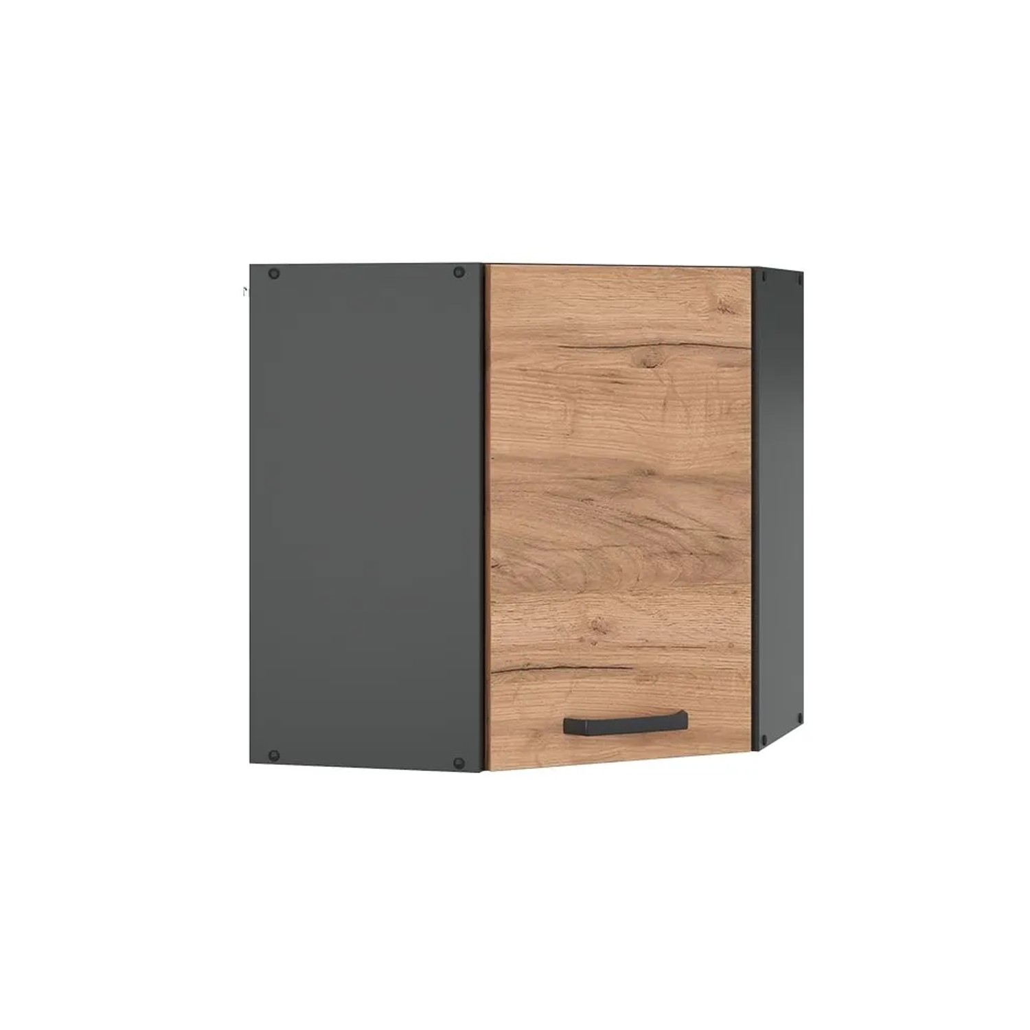 Vicco Eckhängeschrank R-Line Küchen-Eckschrank Goldkraft Eiche Anthrazit 57 cm