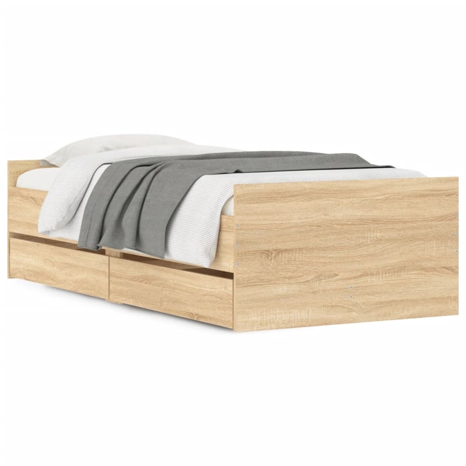 vidaXL Bettgestell mit Schubladen Sonoma-Eiche 100x200 cm 3207366 günstig online kaufen