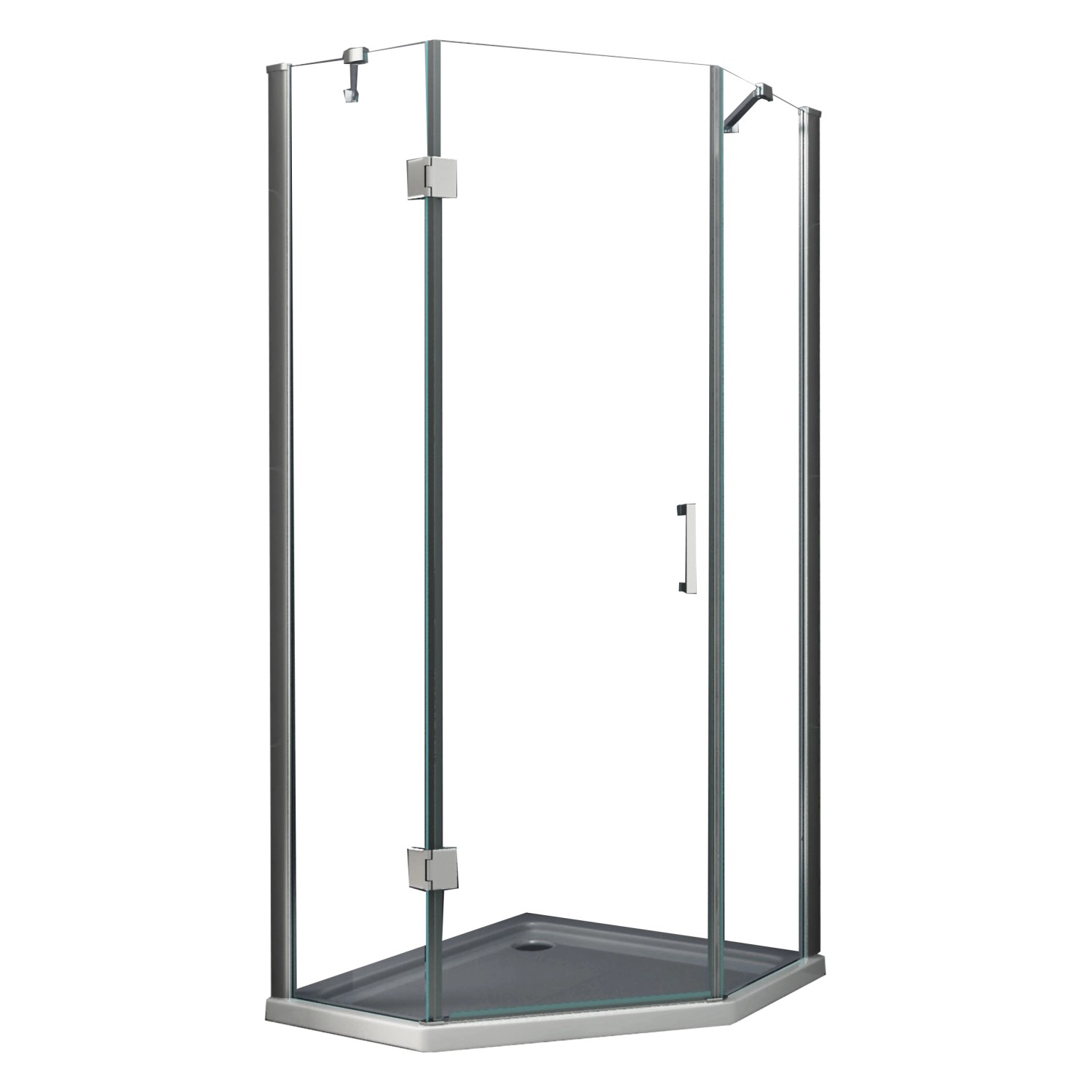 Glasdeals Fünfeck Duschkabine VERTEX 90 x 90 x 195 cm – 3046