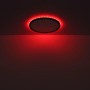 Schwarze LED-Deckenleuchte Sapana mit RGB-Backlight für stimmungsvolle Beleuchtung.