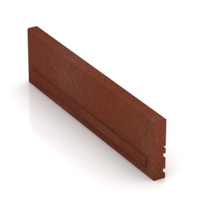 WARCO Gummi-Tiefbord, Ziegelrot, 1000x50x250 mm, für Wege- und Flächeneinfassung im Außenbereich.