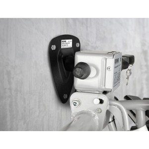 Eufab Wandhalterung für Fahrradträger zur platzsparenden Aufbewahrung, max. 30 kg Nutzlast.