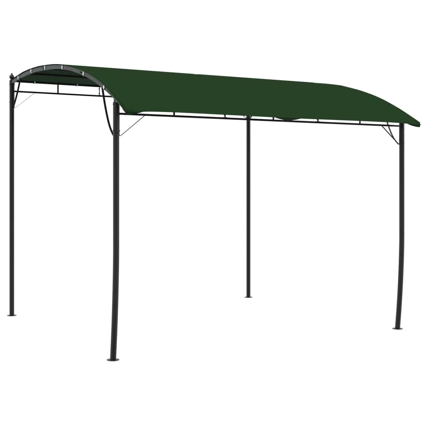 vidaXL Pavillon 3 x 3 x 2,55 m Grün Stoff und Aluminium 180 42030534