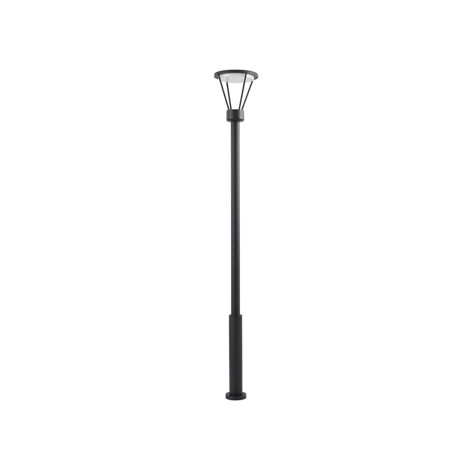 Lucande LED Mastleuchte Außen Elario 10025945 Modern in Schwarz aus Aluminium 1-flammig