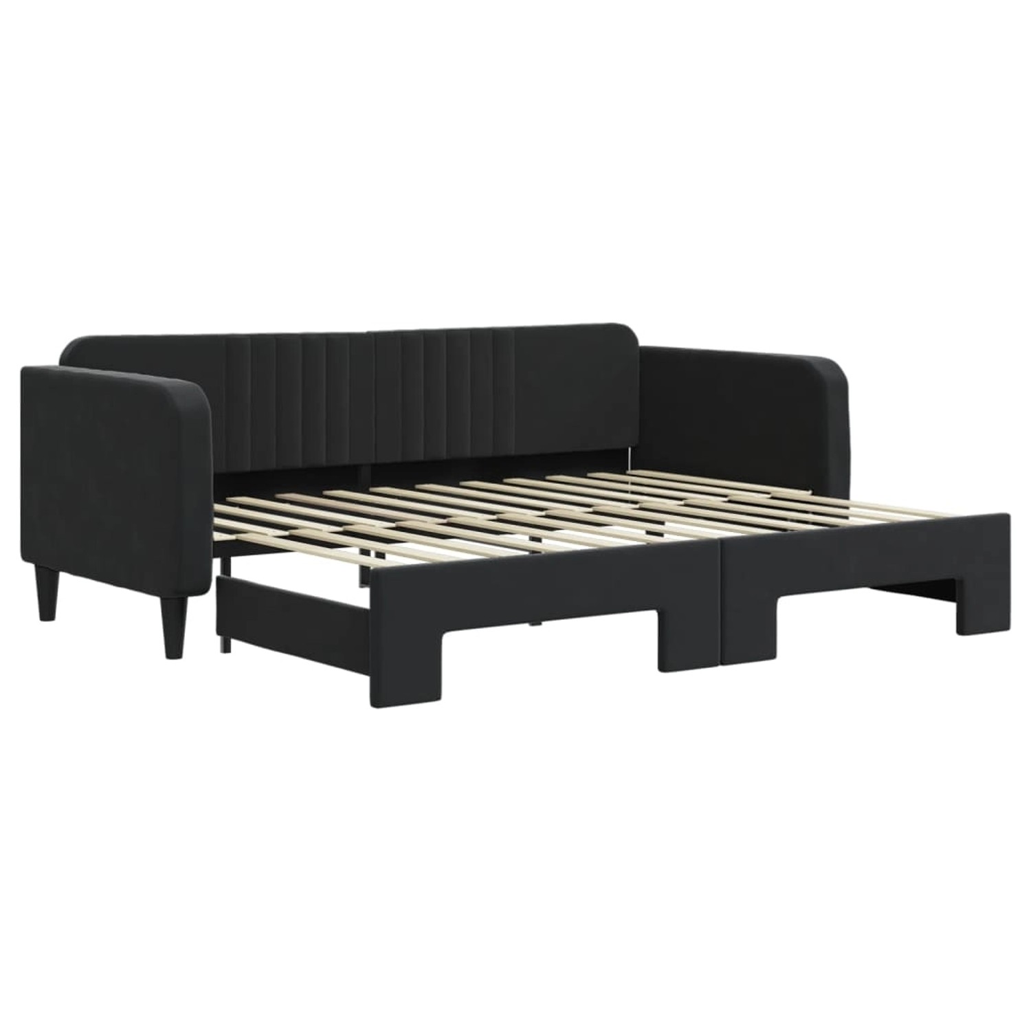 vidaXL Tagesbett Ausziehbar Schwarz 90x200 cm Samt1881986 günstig online kaufen