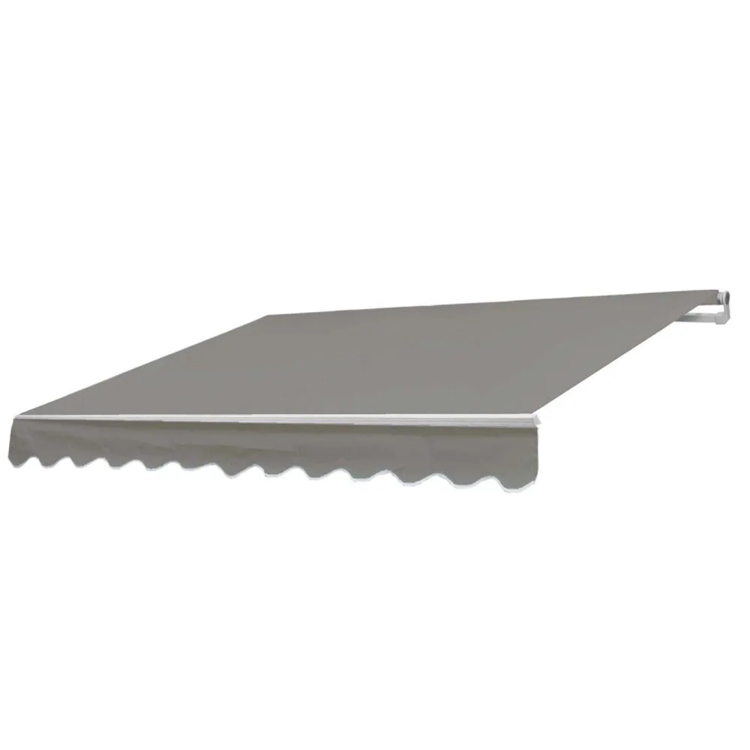 MCW Alu-Markise H790 4x3m Polyester Grau-Braun