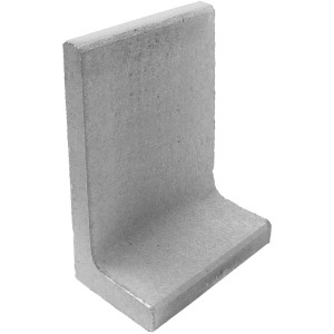Grauer Diephaus L-Stein aus Beton, 80x50x50x7 cm, zur Beet- und Böschungsbefestigung.