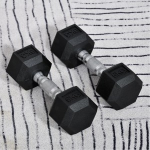 HOMCOM Hantelset, 2x6kg, Sechseck-Design, gerändelter Griff für sicheren Halt beim Sport.