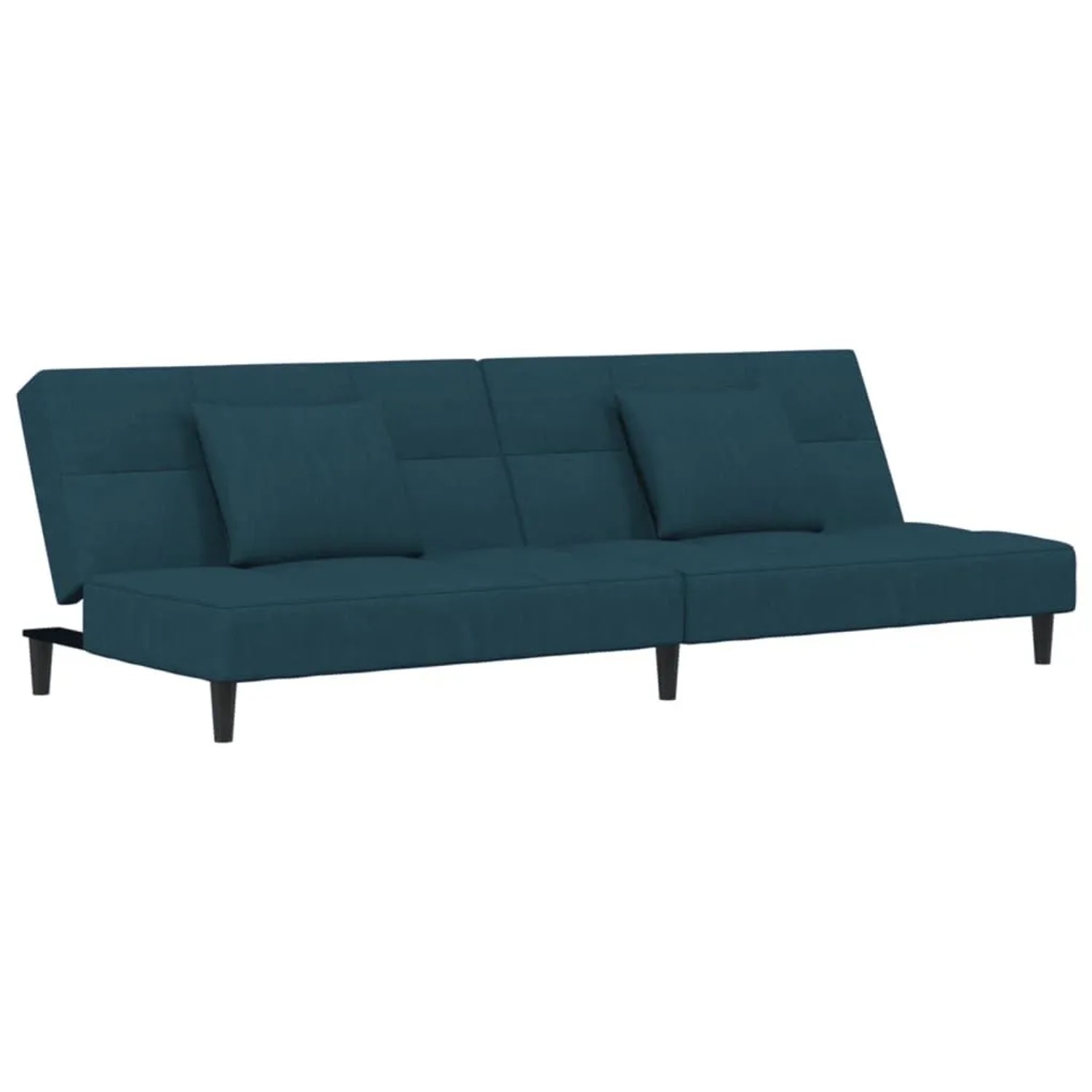 vidaXL Schlafsofa 2-Sitzer mit 2 Kissen Blau Samt 375806 günstig online kaufen